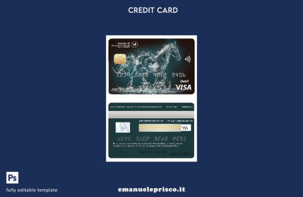 modello di carta visto bancario Burkina Faso Atlantique in stile verificato